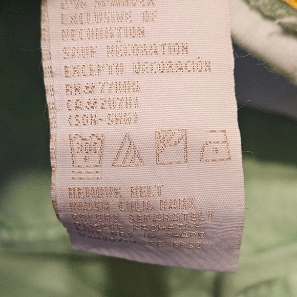 Tommy Jeans Juniors Mint Green Corduroy Capri Jeans Size 13 - Picture 4 of 8